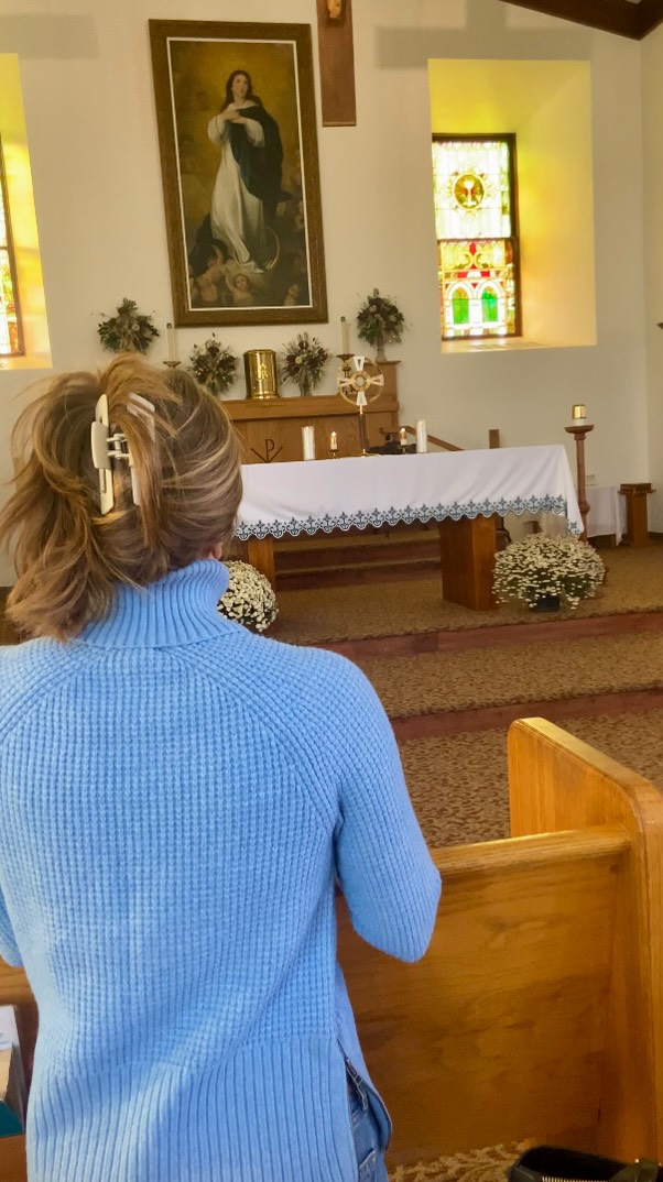 In Eucharistic Adoration, we bring our burdens, joys, and distractions before Jesus… truly present, Body, Blood, Soul, and Divinity. 💛

Before the monstrance, there’s no need to perform or perfect. We simply come, just as we are, and rest in Him. It’s a sacred exchange: we set down what weighs us, and receive what restores us—His peace, His presence, His love.

May every visit before the Blessed Sacrament remind us that we were never meant to carry it all alone.

✨ Featured in this reel (and everywhere I go this season!): the @catholight_brand Crown  of  Grace  Leather  Tote ! It’s a beautiful gift crafted with devotion. Thank you! 

#catholight #adoration #catholic #eucharisticadoration #rosary #prayer